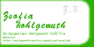 zsofia wohlgemuth business card